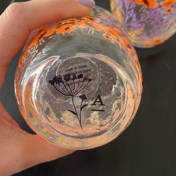 Anthropology Clemence Glass Set sold in sets of 2 or all 4 - Coral - Picture 3 of 6